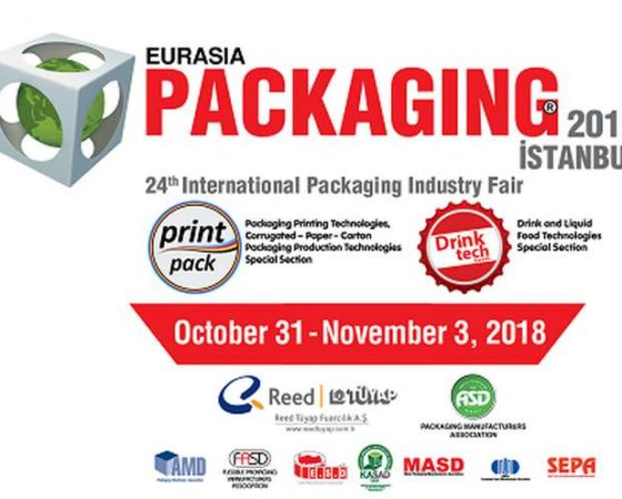 Eurasia Packaging Istanbul  31 Oct. – 03 Nov. 2018 | Trade fair for packaging technology