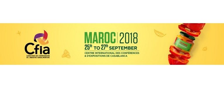 Cfia Casablanca  25. – 27. September 2018 Trade Fair for Food Packaging and Food Industry