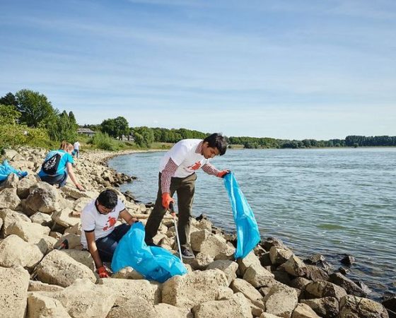 Henkel employees organize plastic collection activities worldwide